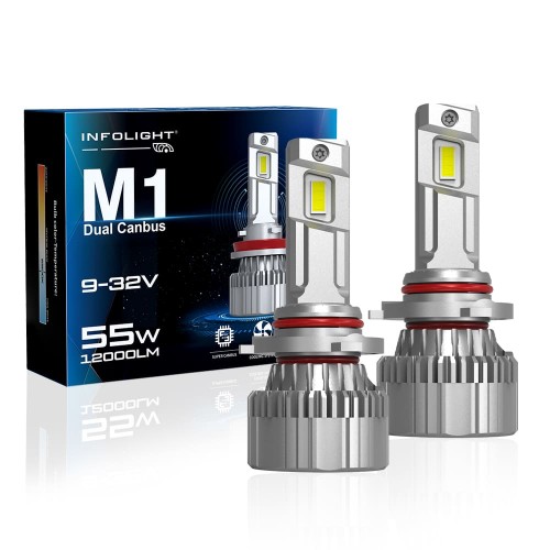 Светодиодная LED лампа Infolight M1 Dual Canbus HB1 (комплект 2шт)